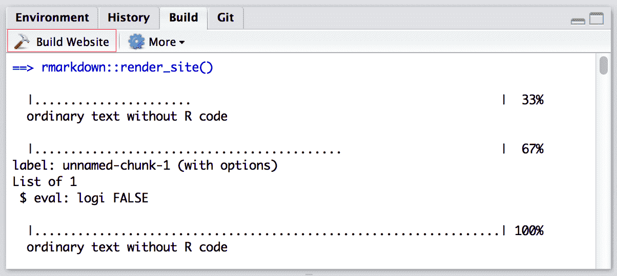Build an entire website in RStudio.